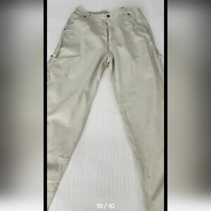 Pants Plugg cargo pants mens sz 34×32 Ivory painters 100% cotton made in Russia